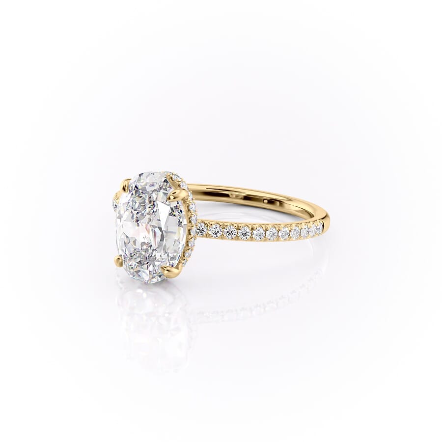 Halo & Pavé · Three-quarter view