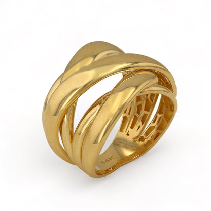 14K Yellow gold multi bypass ring-227234