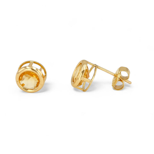 14K Yellow Gold Studs with Citrine-227630