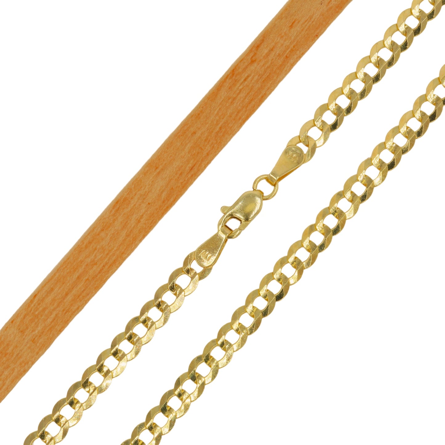 10K Yellow Gold Curve Anklet Bracelet-226759