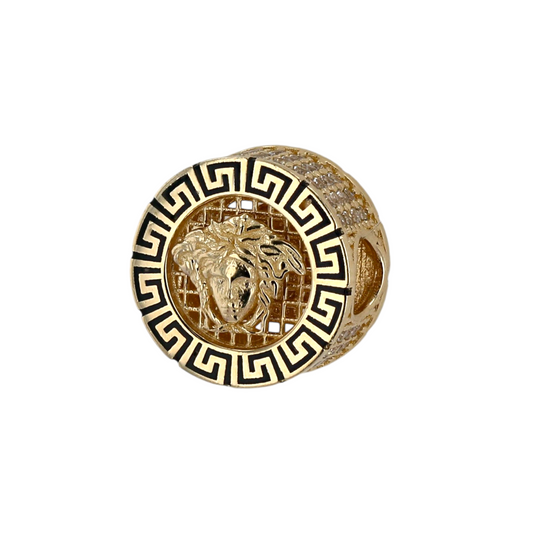 14K Yellow gold medusa charm-2265445