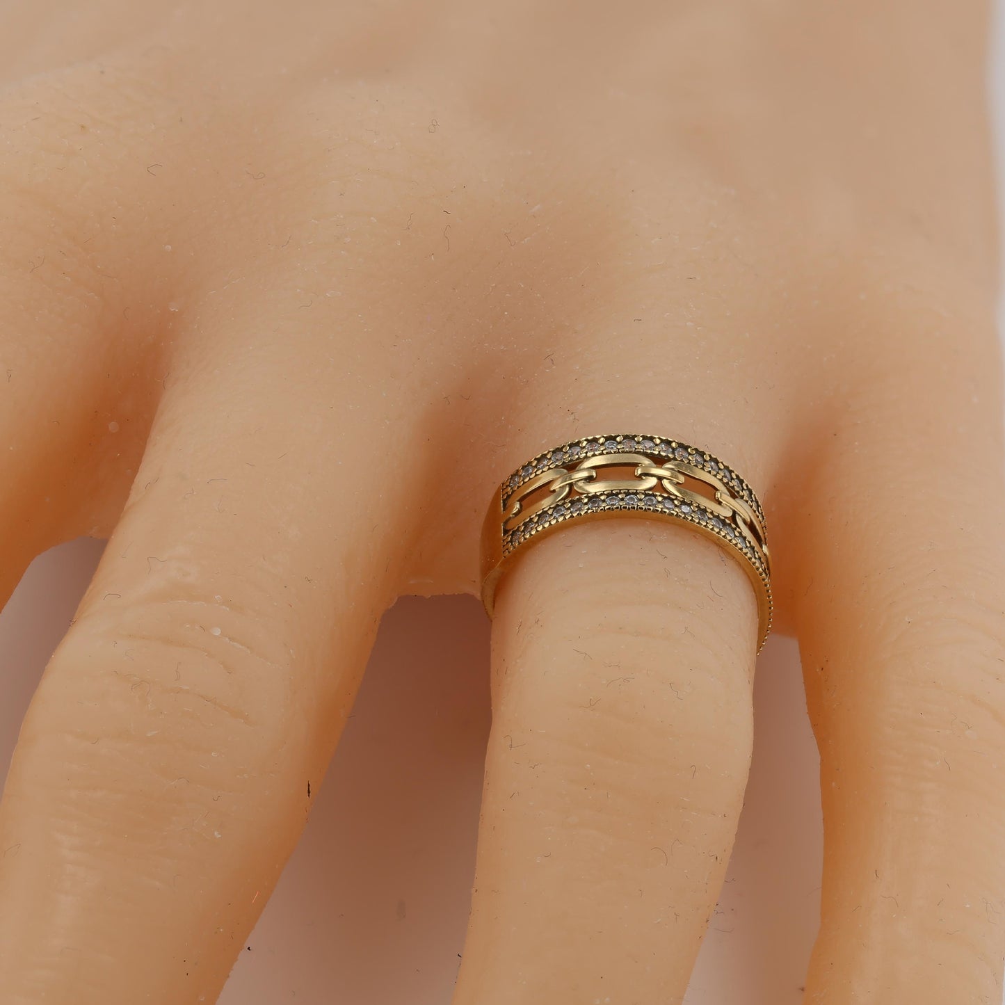10K Yelow Gold Link Ring - 202096