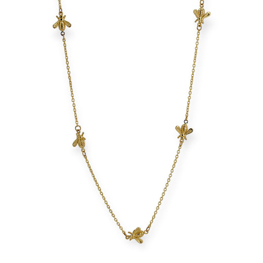 14k yellow gold bees Necklace223750