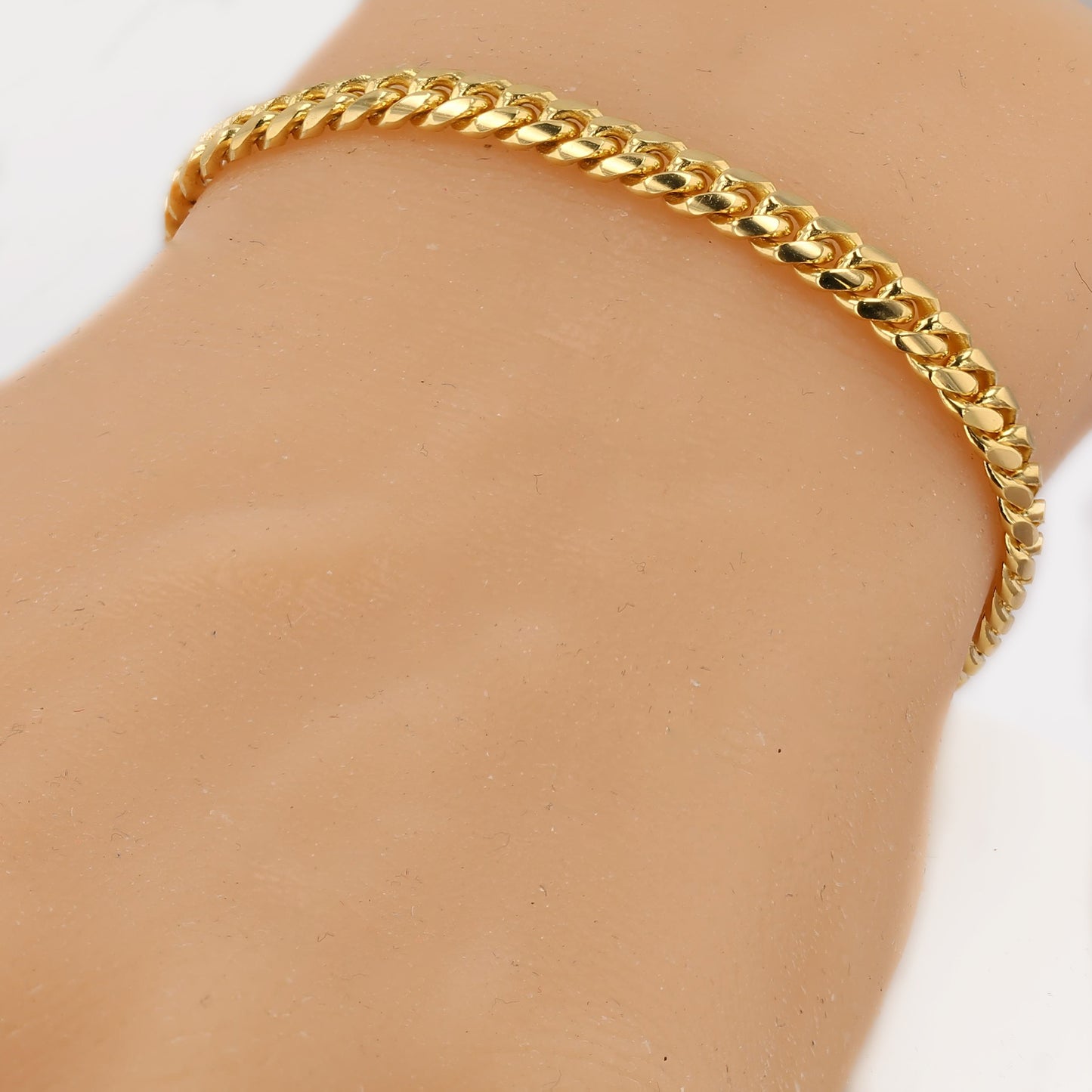 10K Yellow Gold 5mm Cuban Link Bracelet - 226526