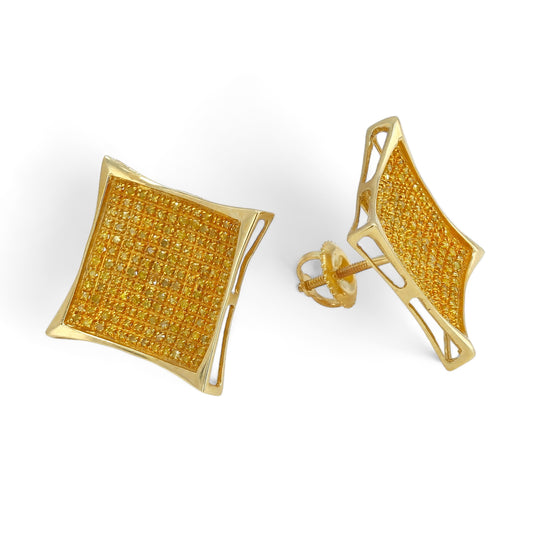 10K Yellow Gold and Yellow Diamond Kite Shape Studs-SC0800Y