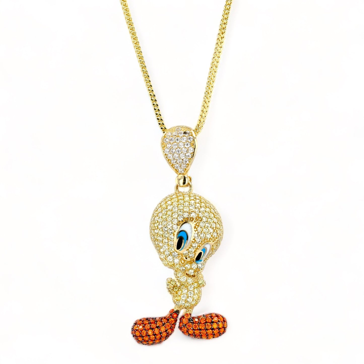 10K yellow gold piolin necklace-8901