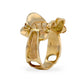 Yellow 14k gold horse seat solid ring