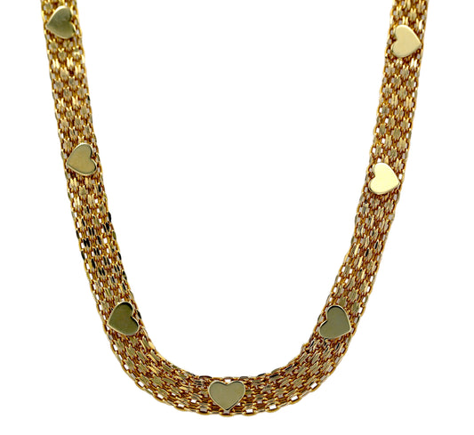 Yellow gold 10k Bismark heart necklace
