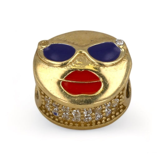 10k Yellow gold happy face  charm-63746