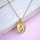 14K yellow gold foot pendant necklace-216620
