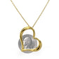 10K yellow gold heart Necklace -226122