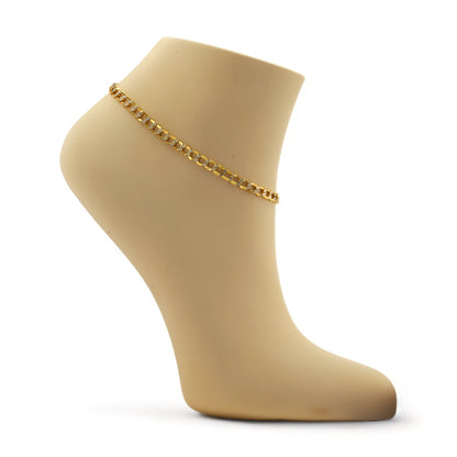 10K Yellow Gold Diamond Cut Anklet Bracelet-226753