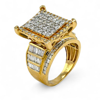 14k Diamond Yellow gold 1.4CT princess ring-227924