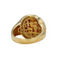 10k Yellow gold initial ring