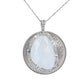 White gold 14k necklace moonstone  pendant