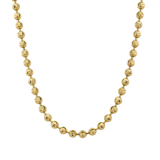14k yellow solid gold moon cut military chain-224380