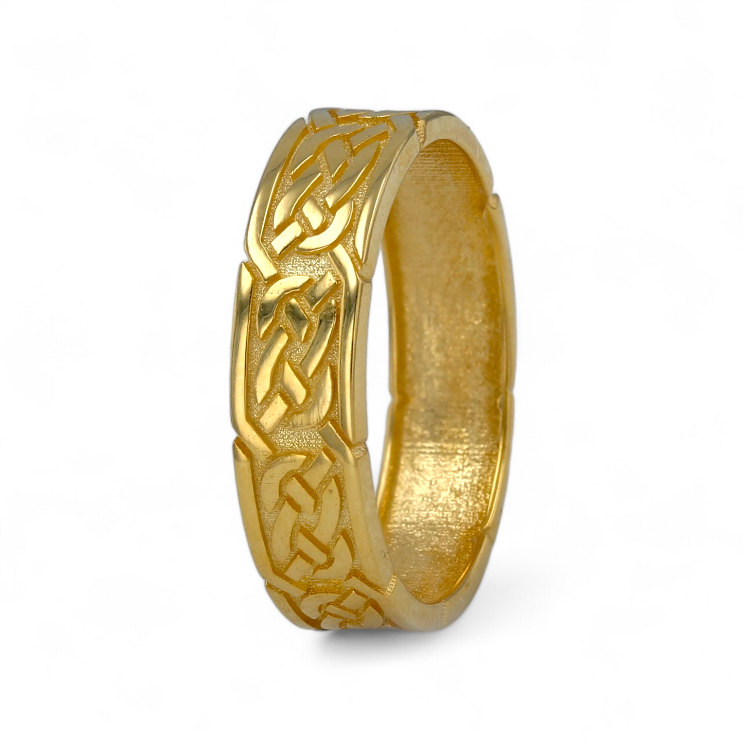 14K Yellow gold Celtic solid band-3042828