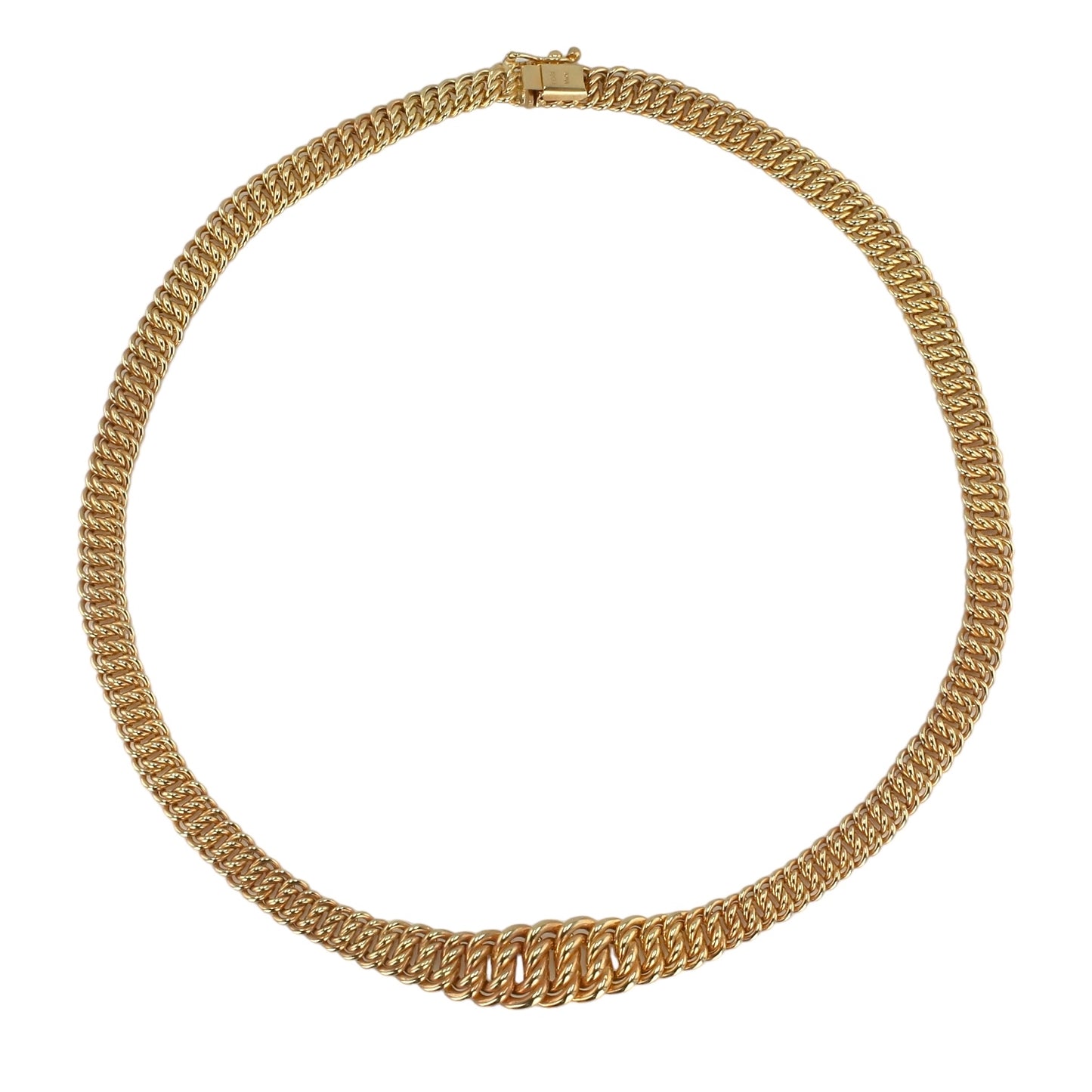 10K yellow gold princess style necklace