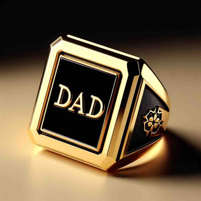 Yellow gold DAD ring collection