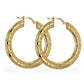 10K Yellow Gold Greek Style hoops earrings-222796