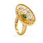 Yellow 14k gold nest emerald diamonds ring