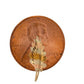 14k tricolor gold dangling leaf earrings-G001