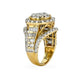 10k Yellow gold Cinderella Diamond solitary 3CT ring