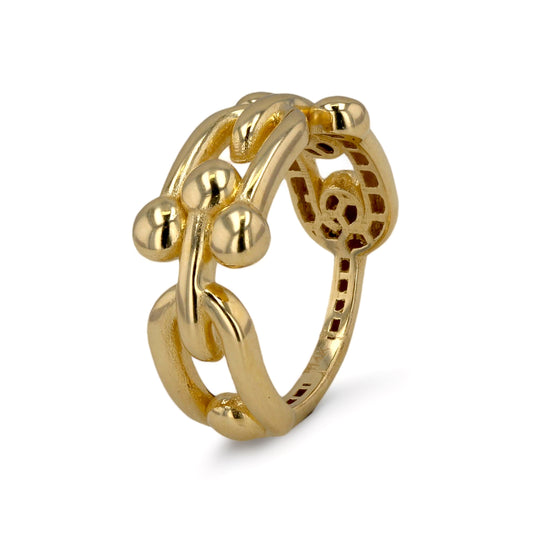 14K Yellow gold link ring-227163
