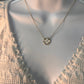 14k yellow gold mother pearl clover necklace