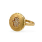14K Yellow gold Hamsa ring -220941