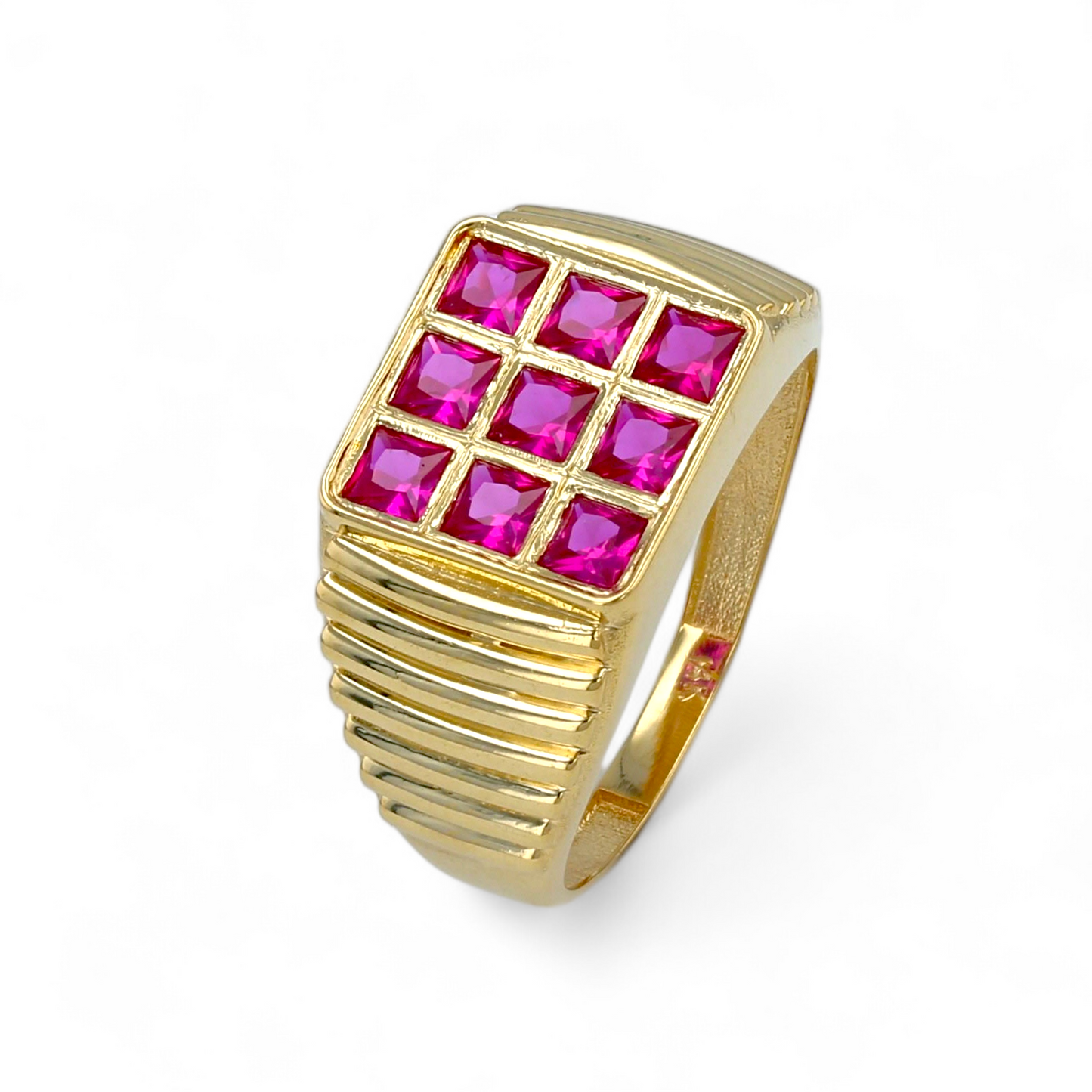 14K Yellow gold ruby band-5300363