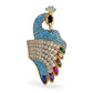 Yellow 14k gold colors stones peacock ring