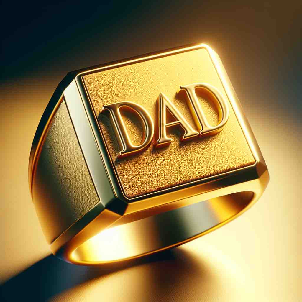 Yellow gold DAD ring collection