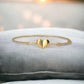 14K Yellow gold baby heart bracelet