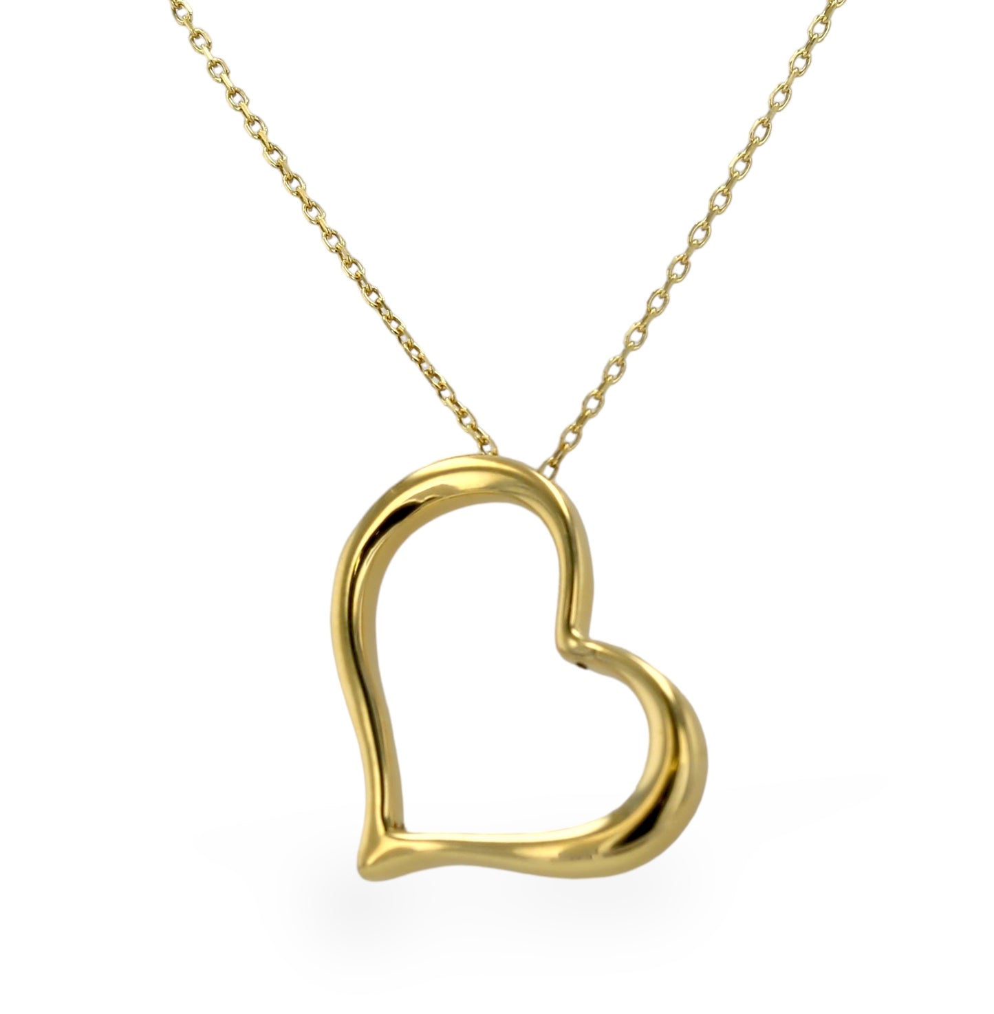10K yellow gold heart Necklace -226122