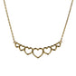 Yellow 10k gold hearts necklace-120