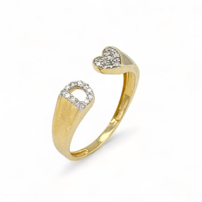 10K Yellow gold Letter D diamond ring-176131