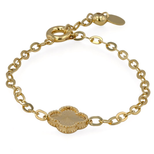 14K Yellow gold clover bracelet-63838