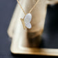 14K Yellow gold mother pearl butterfly necklace-226113