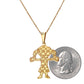 Yellow gold 14k autism girl pendant