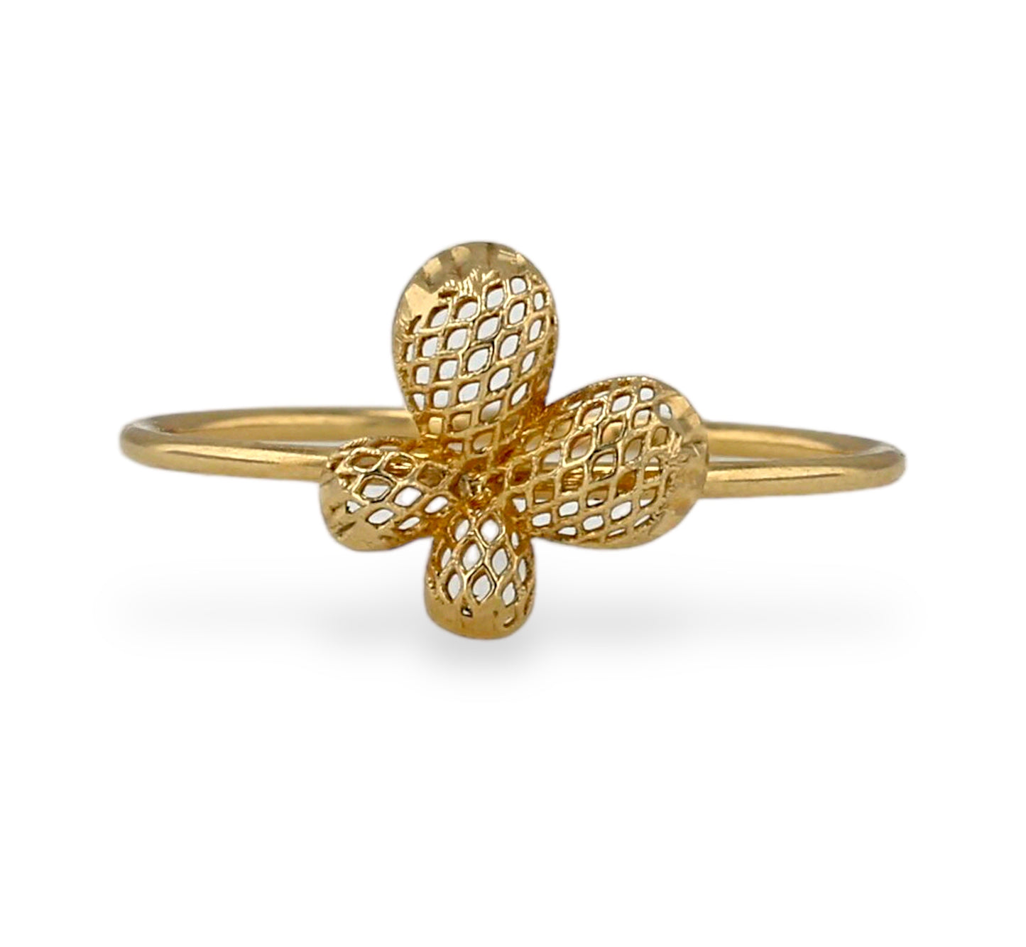 Yellow 10k gold butterfly ring