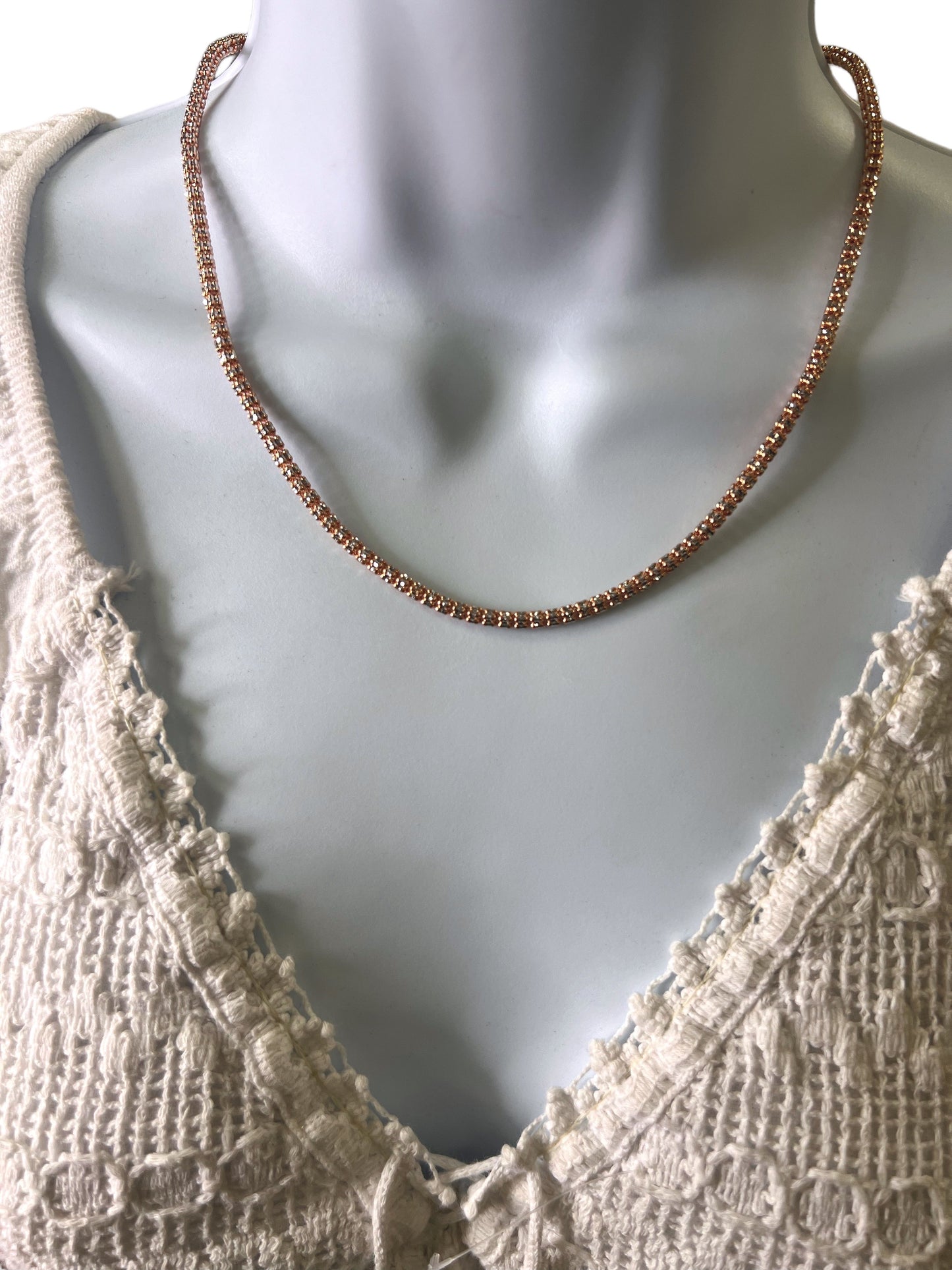 14K Rose gold Ice Chain-10