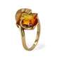 10k yellow gold lotus citrine ring