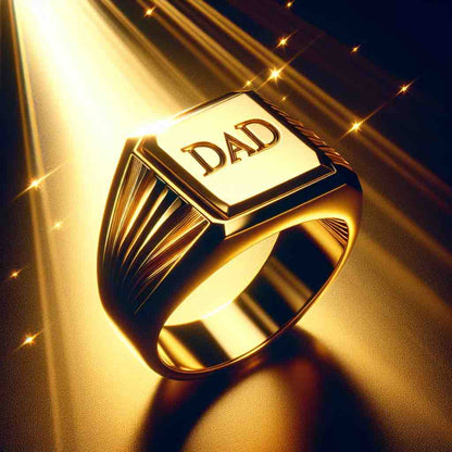 Yellow gold DAD ring collection