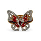 14k gold two butterfly enamel ring-207557