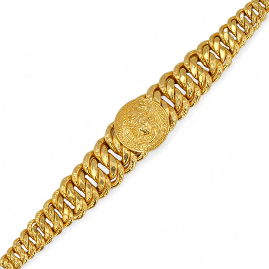 14K Yellow gold medusa princess bracelet-317881