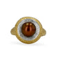 Gold 14K yellow gold chocolate rare pearl ring-210493