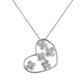 White gold 14k necklace heart pendant