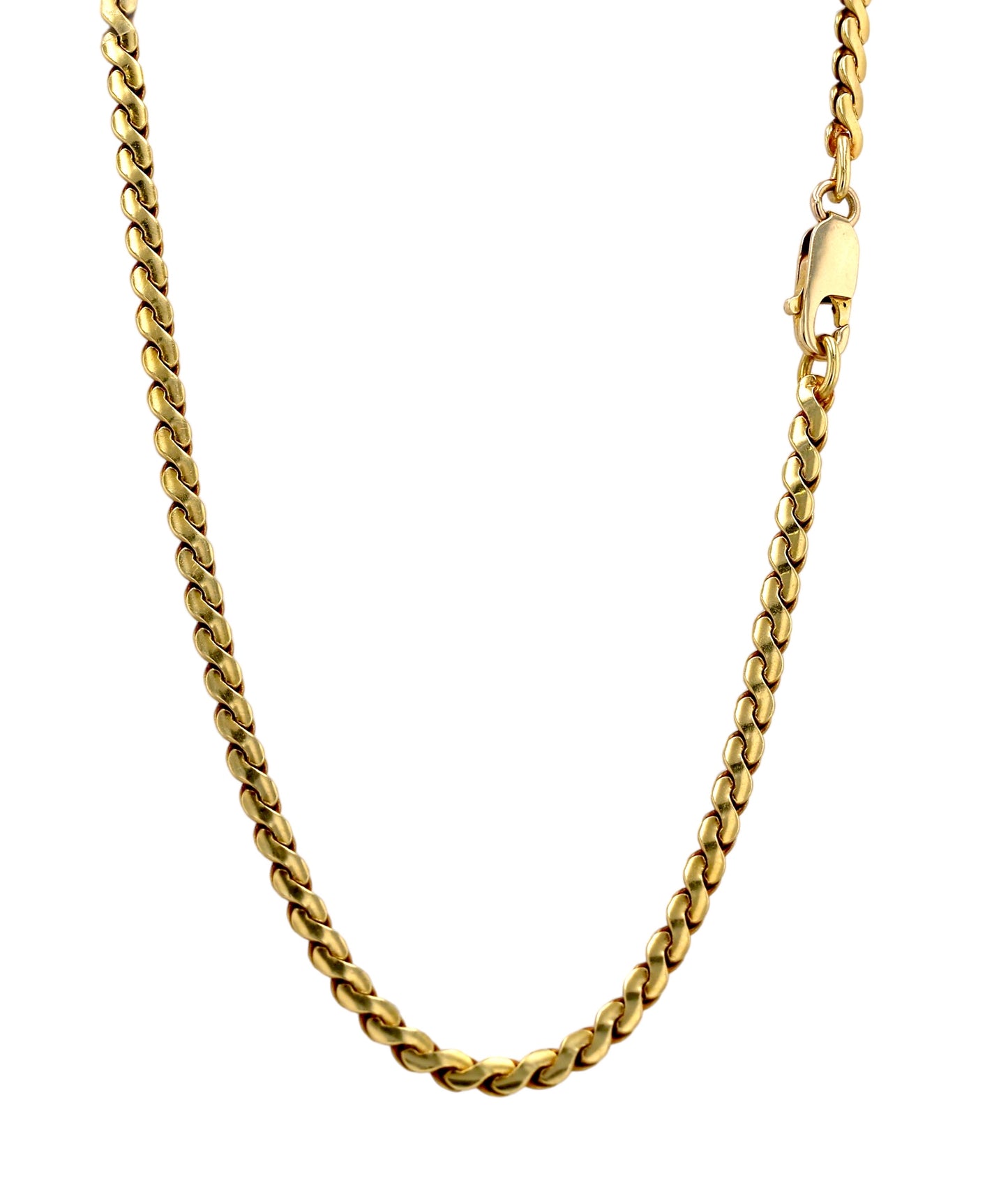 Yellow 18k solid vintage S chain