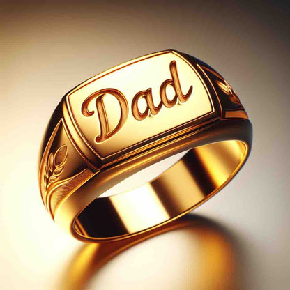 Yellow gold DAD ring collection